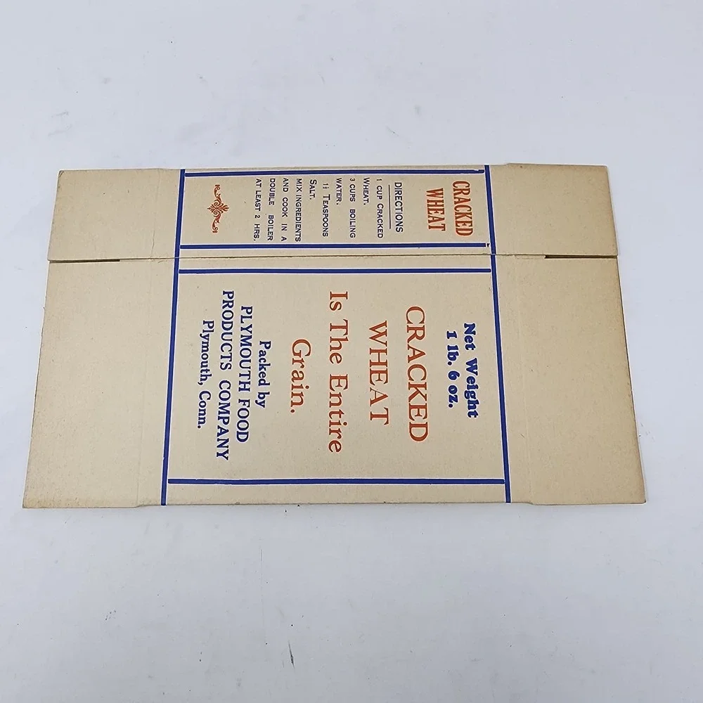Vintage Dain-Tee Cereal Box B-Healthy Brand Plymouth‎ Food Products Connecticut